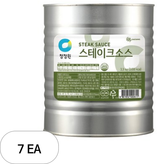 청정원 스테이크소스, 3.3kg, 7개