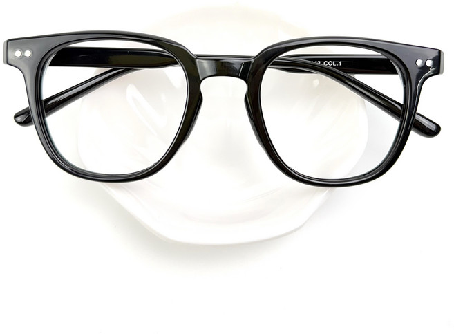 보스턴 뿔테 안경 가벼운 패션 하정우 안경테 데일리 블랙