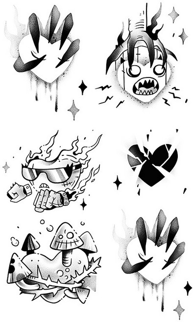 에테르넬 반영구 타투스티커 헤나, 1개, Q29