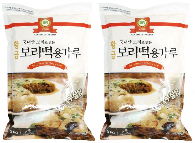 무설탕 보리떡용가루 3kg, 2개