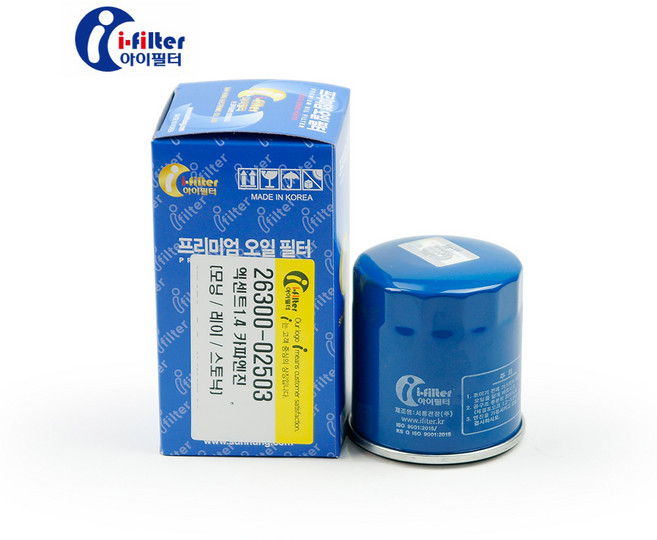 엑센트 1.4 카파엔진 가솔린 (13-19년) 프리미엄 오일필터 / 26300 02503, 1개, 엑센트 1.4 카파엔진가솔린 (13-19년)  오일필터