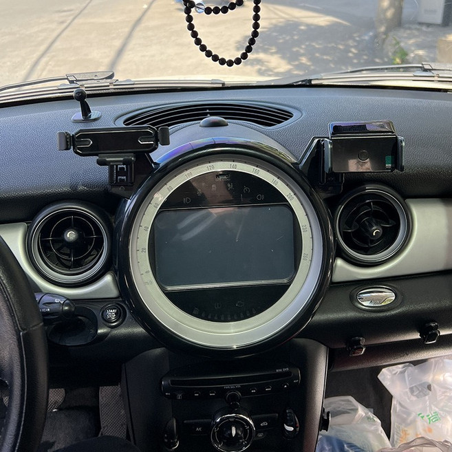 WAHA BMW MINI 미니쿠퍼 컨트리맨 클럽맨 차량용 핸드폰 거치대 전용 마운트, 미니쿠퍼 (07~13) 네비 마운트, 1개