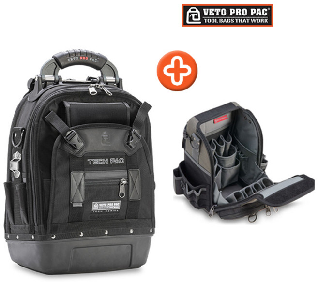 베토 프로 팩 TECH PAC BLACKOUT 백팩형 공구가방 다용도 공구가방, 1개
