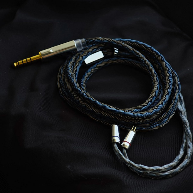 Moondrop Blessing3 별빛 Aria 2 KATO KXXS 호환 24코어 케이블 (마이크형/2.5/3.5/4.4mm), Bluish grey, 1개, 2.5mm balance