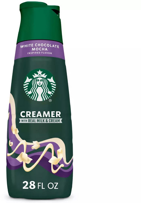 [미국직배송]스타벅스Starbucks 화이트 초콜렛 모카 크리머 Starbucks White Chocolate Mocha Creamer, Creamer-White-Chocolate-Mocha-28oz, 828ml, 1개, 1개입