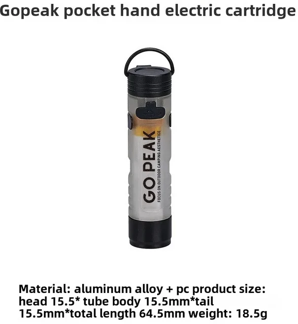 Gopeak 포켓 미니 손전등 야외 LED 키 클립 캡 5050 토치 긴 내구성 USB 충전식 비상 하이킹 캠핑 트레일, 01 White