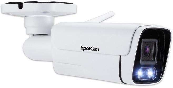SpotCam BCW1-P PoE供電 2K全彩夜視防水戶外監視器 網路攝影機, 1個