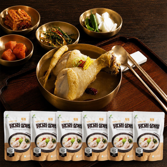 닭다리 -2개삼계탕 보양식 푸짐한 점보사이즈, 6세트, 800g