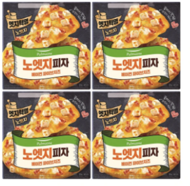 풀무원 노엣지피자 파이브치즈 4개, 376g
