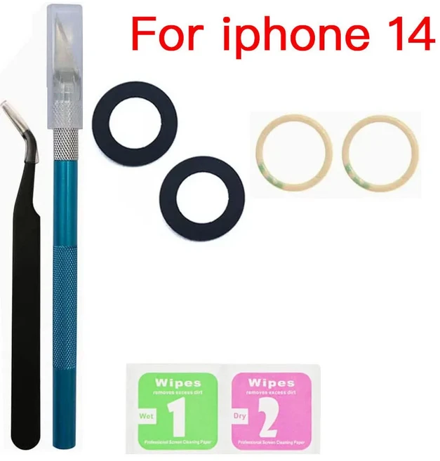 쿠쿠스토어 iPhone 11 Mini Pro Pl Max 교체 후면 카메라 유리 렌즈(접착 테이프 포함) 및 도구 제거, 15 For iPhone 14