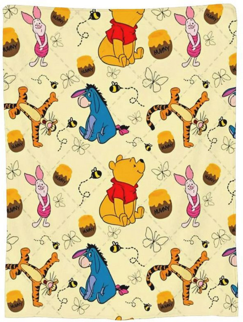 위니 푸우 만화 담요 커버 플란넬 피글렛 티거 이요어 가벼운 침실 소파 침대보, 1개, 3. 1 / C. 200x150cm 80x60in