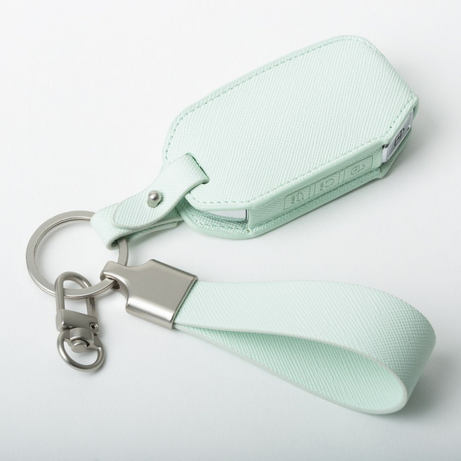 기아 호환 차키케이스 K8 올뉴 K3 쏘렌토 MQ4 K5 DL3 3세대 스포티지QL 카니발 EV6 EV3 신형 전용 차 키링 차키홀더, 허니민트, 기아D-1(무료각인)