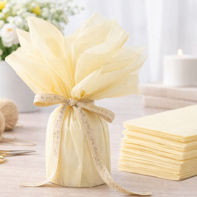 LINJIN 꽃포장지 습자지 100매 플로리스트 용품 기념일 선물 | 부드러운 꽃종이 색화지, 밀백색