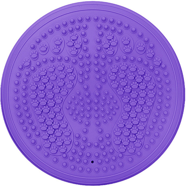 Nicoliley 바운스번 발바닥 지압매트 안마기-원형, 자주색, 1개