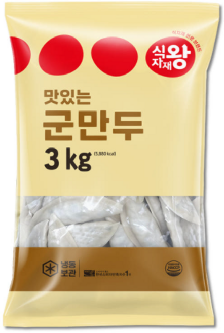바이오푸드몰_식자재왕 맛있는 군만두, 2개, 3kg