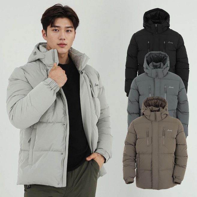 아센티 로버 패딩 점퍼 아웃도어 방한복 동복 작업 후드 등산 잠바 방풍