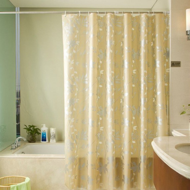 코크르 은박덩쿨 샤워커튼 + 커튼링, 1개