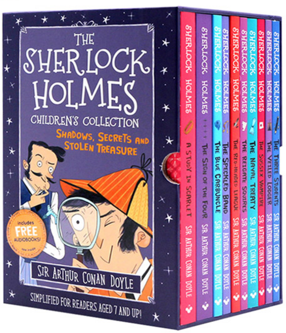 [동네서점] 국내 당일발송 Sherlock Holmes 셜록홈즈 세트 / 1 2 3 시즌 별 구매 가능 / 영어원서 음원제공, 시즌1 (보라색) - 10권