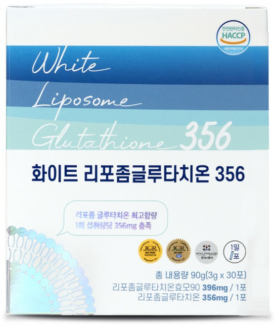 백세식품 리포좀글루타치온 화이트356 히알루론산 피쉬콜라겐 엘라스틴 레몬맛 3g x 30포, 1박스, 90g