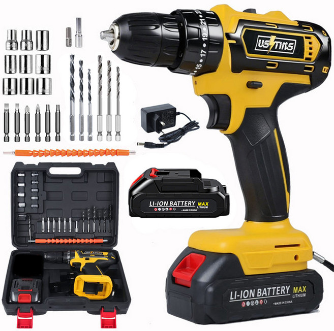 우스틴스 20V 리튬이온 충전 햄머 전동드릴세트 TCR300, 본품 + 배터리 1개, 1세트