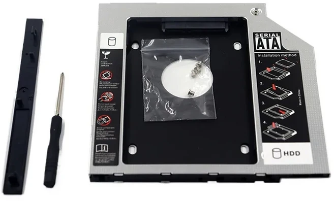9.0 12.7mm HDD 캐디 SATA 솔리드 스테이트 드라이브 브래킷 마운트 SSD 어댑터 노트북 CD DVD-ROM 옵티베, 02 12.7mm  Al bracket