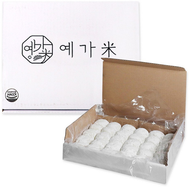 1653. 찹쌀떡(흰색.예가미) - 40g x 42알 1곽 [하절기 아이스박스 무료], 42개