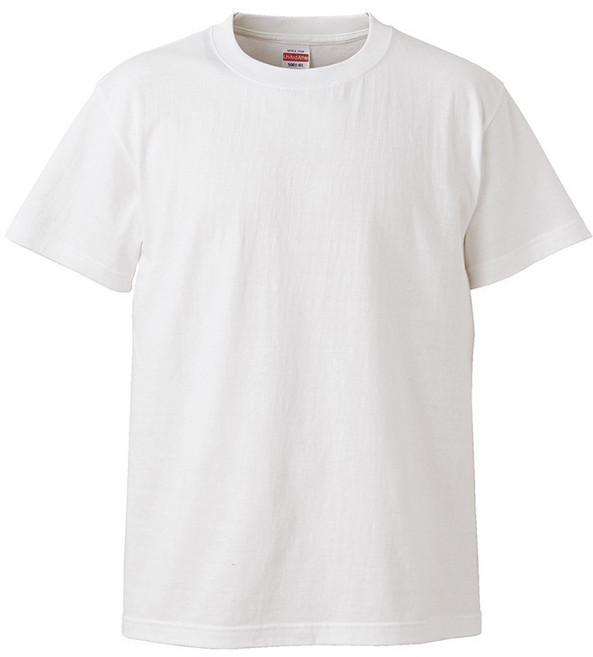 United Athle UA 5001 素色圓領純棉重磅短袖T恤, 白,M