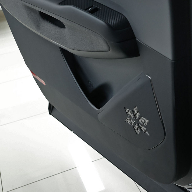 아이리온 EV9 호환 가죽 도어커버 프리미엄 보호 스크래치 기스 방지 튜닝 용품, 블랙