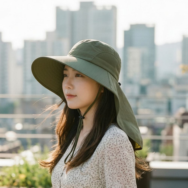 데일리숨 남성 여성 챙넓은모자 햇빛차단 모자