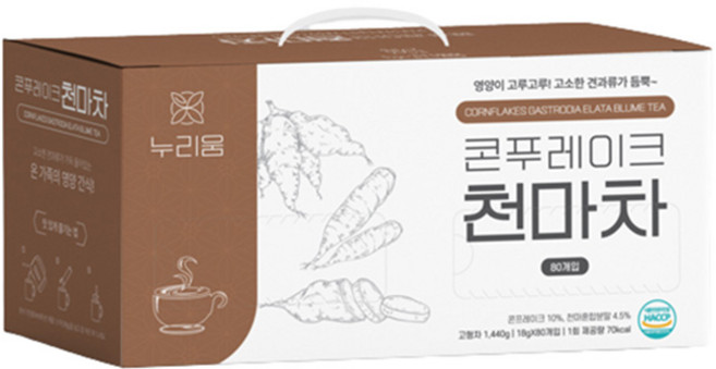 누리움 콘푸레이크 천마차, 18g, 80개입, 4개