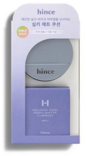 [한정기획] 힌스 세컨 스킨 메쉬 매트 쿠션 (본품12g+리필12g), 샌드(23호), 1세트 - 쿠팡