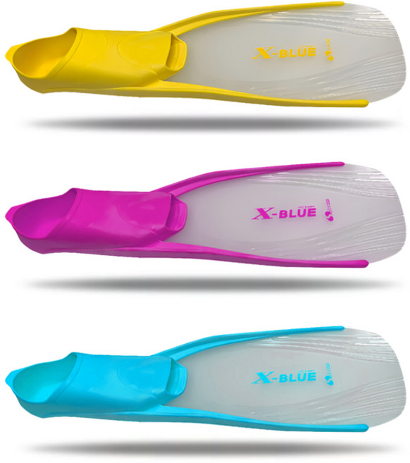 퀵 스텝 오리발 롱핀 수영 레저 워터웍스, 진옐로우