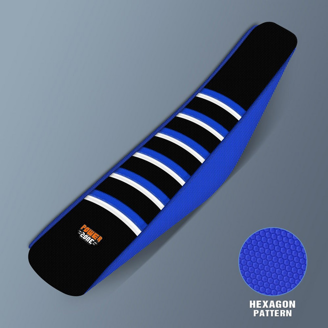 Sawrain 범용 오토바이 리브 그립퍼 시트 커버 YZF SX CRF TC 보호 미끄럼 방지 방수 시트 쿠션 커버, 05 Blue Black Seat