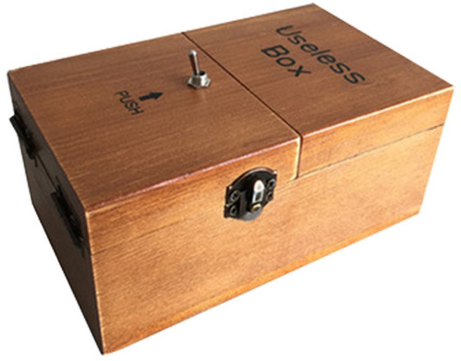 신기한장난감 쓸대없는 선물 FUN HO Useless Box 열 수 없는 박스 인싸템, 브라운 (Useless Box), 1개