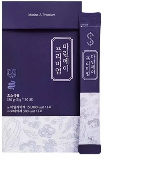 제이프로젝 중앙미생물연구소 장 건강 마린에이 프리미엄 30포 효소 미생물 과민성 마린에이 소화, 1개, 30