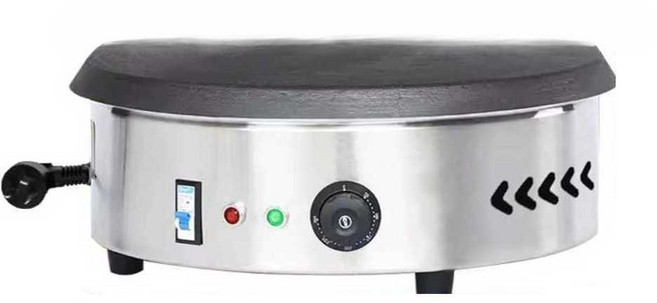 업소용 원형 크레페기계 팬케이크 수플레 머신 2500W, 4. 40cm사각바닥-1.5CM두께-전기가열