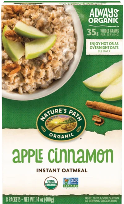 네이쳐스패스 핫 오트밀 애플 시나몬 비건 홀 그레인, 1개 - 쿠팡