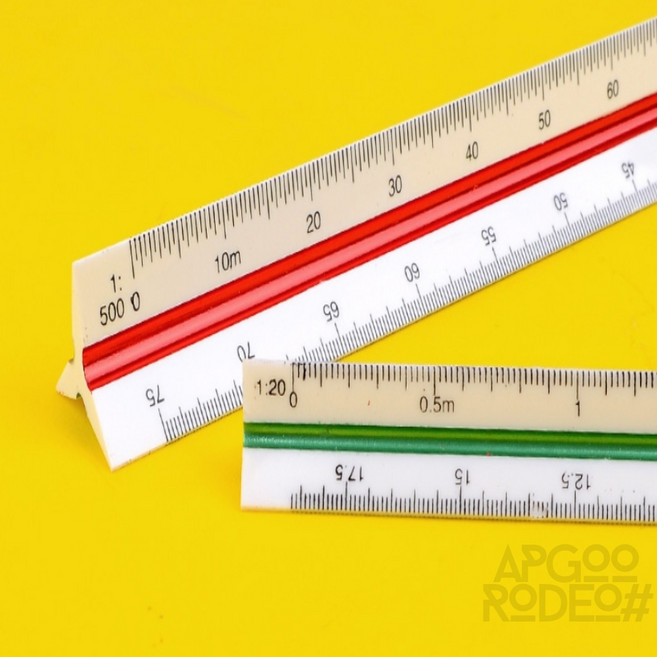 저배율 삼각스케일자 15cm 산업용자, 15cm - 저배율