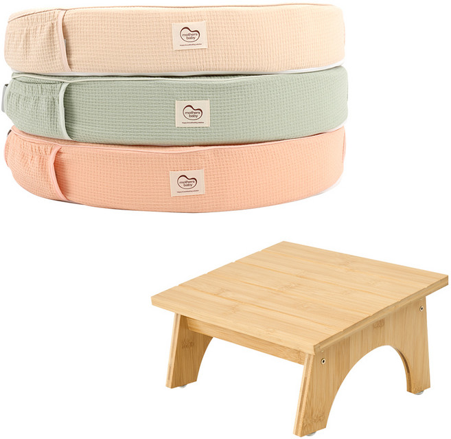 수유쿠션와플 & 수유발판 SET, 세이지