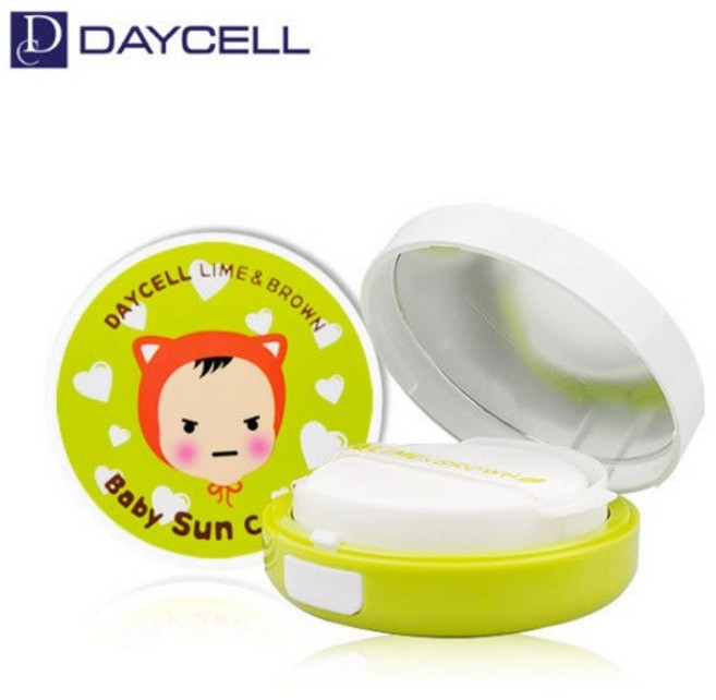 데이셀 라임&브라운 베이비 선쿠션 리필용기 (여아용), 1개