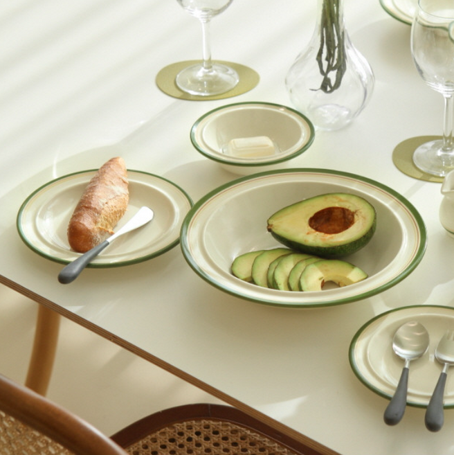 시라쿠스 메이플 코지4인 22p 식기 그릇세트 홈세트 컬러믹스+유리컵 포함구성, 코지그린 (로로스텍머그컵4p포함)