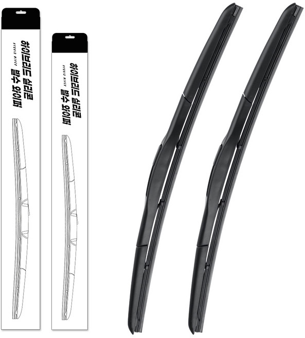 아이엠듀 자동차 하이브리드 발수 코팅 실리콘 와이퍼 2p, 컨텐츠 참조