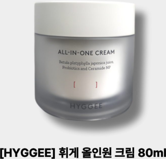[HYGGEE] 휘게 올인원 크림 프로바이오틱스 고보습 저자극 수분 영양 올인원크림, 2개, 80ml