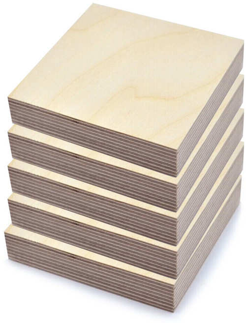 자작나무 합판 소형사이즈 목재 받침 목공 스트링아트 재료 두께 24mm, 5개, 24x150x150mm