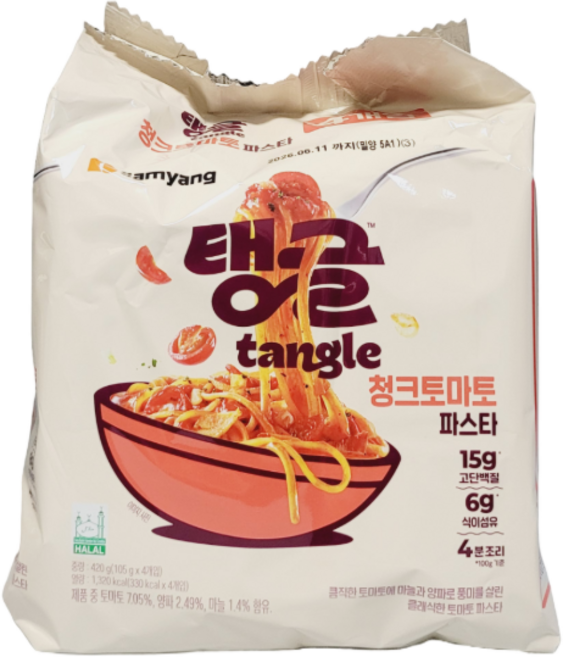 삼양 탱글 청크토마토파스타 105g, 16개