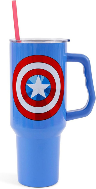 실버 버팔로 코카콜라 로고 스테인레스 텀블러 1183ml, 캡틴 아메리카