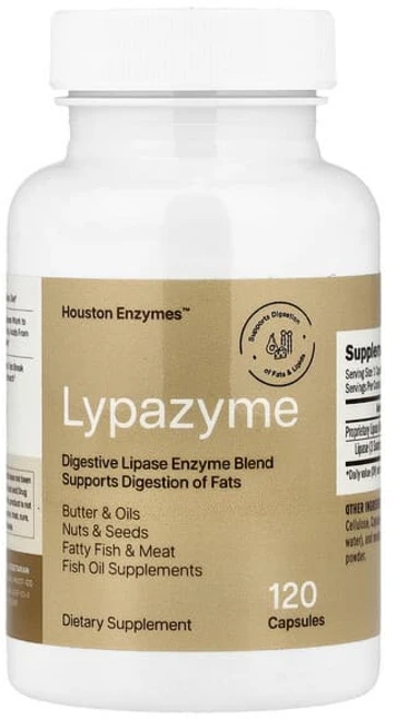 휴스턴 엔자임 리파자임 리파아제 120정 Houston Enzymes Lypazyme, 1개 - 쿠팡