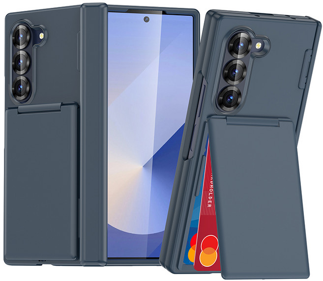 테크비 갤럭시 Z 폴드 5 6 7 오토 힌지 가드 카드 수납형 케이스