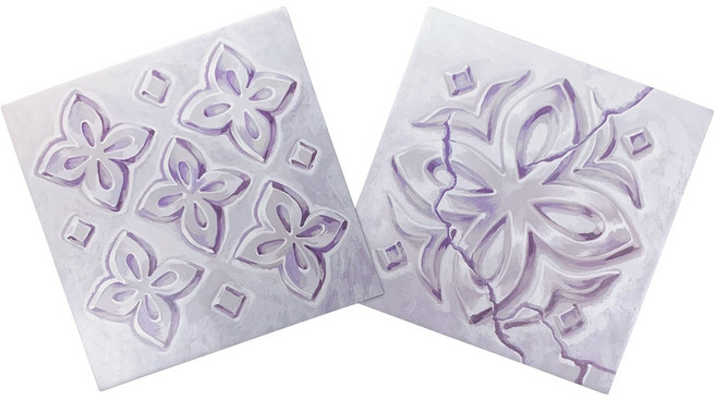 인스타일 모자이크 DIY 접착 조각타일 14 x 14 (2팩/12팩), 2개, 앤틱실버C