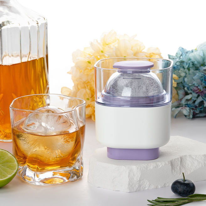 위스키얼음틀 실리콘 하이볼 얼음틀 탈형 왕 얼음틀, 1개, 퍼플